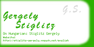 gergely stiglitz business card